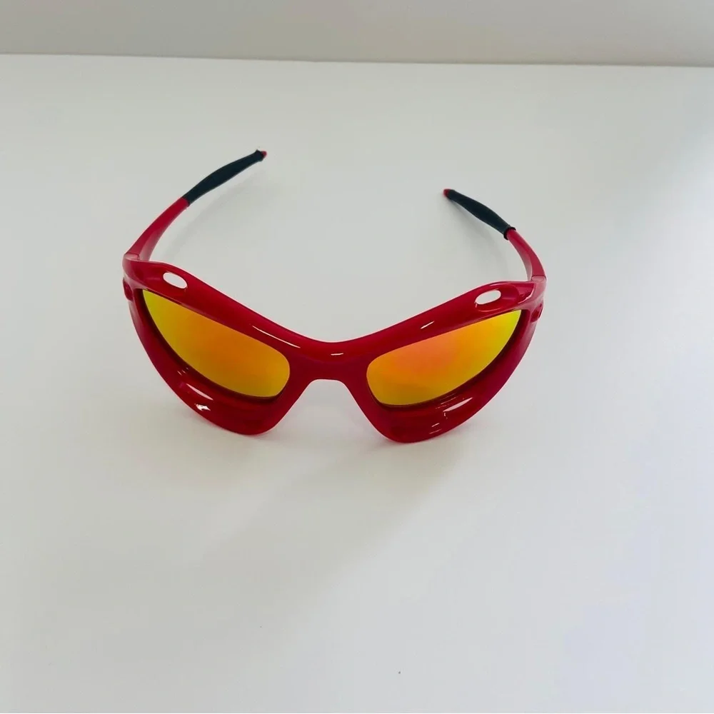Steampunk chunky futuristic racing Running Fashion Sunglasses Glasses Red